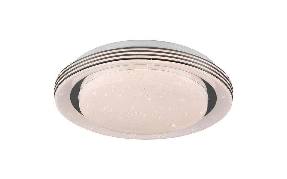 HLW LED LED Plafondlamp - Plafondverlichting - Trion Atras - 10.5W - Aanpasbare Kleur - Afstandsbediening - Dimbaar - Sterlicht - Rond - Mat Wit - Kunststof