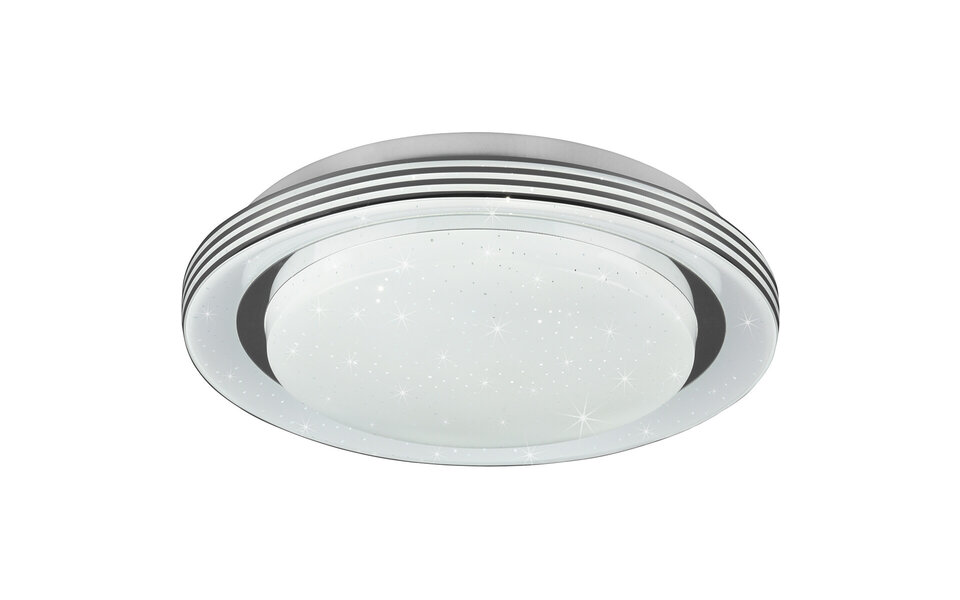 HLW LED LED Plafondlamp - Plafondverlichting - Trion Atras - 10.5W - Aanpasbare Kleur - Afstandsbediening - Dimbaar - Sterlicht - Rond - Mat Wit - Kunststof