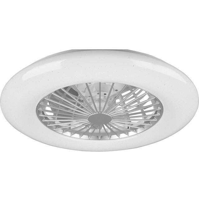 HLW LED LED Ceiling Light with Fan - Ceiling Fan - Trion Romina - 39W - Adjustable Color - Remote Control - RGBW - Dimmable - Round - Matte Titanium - Plastic HLW LED LED Ceiling Light with Fan - Ceiling Fan - Trion Romina - 39W - Adjustable Color - Remote Control - RGBW - Dimmable - Round - Matte Titanium - Plastic