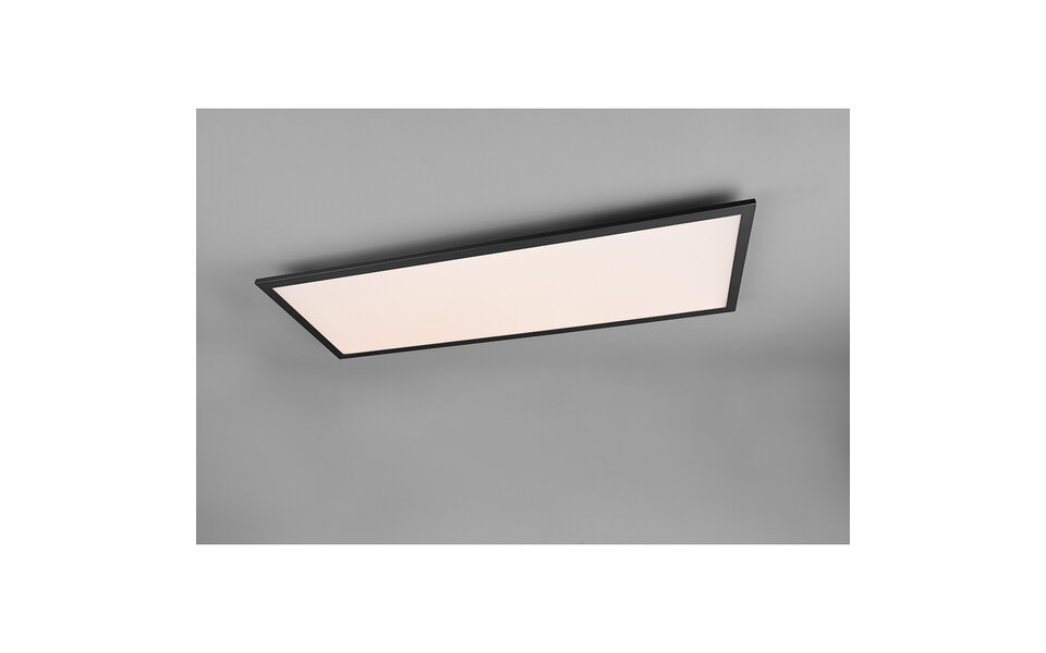 HLW LED LED Plafondlamp - Plafondverlichting - Trion Tirus - 34W - Aanpasbare Kleur - Afstandsbediening - Dimbaar - Rechthoek - Mat Zwart - Aluminium HLW LED LED Plafondlamp - Plafondverlichting - Trion Tirus - 34W - Aanpasbare Kleur - Afstandsbediening - Dimbaar - Rechthoek - Mat Zwart - Aluminium