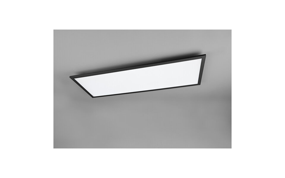 HLW LED LED Plafondlamp - Plafondverlichting - Trion Tirus - 34W - Aanpasbare Kleur - Afstandsbediening - Dimbaar - Rechthoek - Mat Zwart - Aluminium HLW LED LED Plafondlamp - Plafondverlichting - Trion Tirus - 34W - Aanpasbare Kleur - Afstandsbediening - Dimbaar - Rechthoek - Mat Zwart - Aluminium