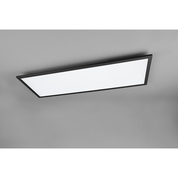 HLW LED LED Plafondlamp - Plafondverlichting - Trion Tirus - 34W - Aanpasbare Kleur - Afstandsbediening - Dimbaar - Rechthoek - Mat Zwart - Aluminium HLW LED LED Plafondlamp - Plafondverlichting - Trion Tirus - 34W - Aanpasbare Kleur - Afstandsbediening - Dimbaar - Rechthoek - Mat Zwart - Aluminium
