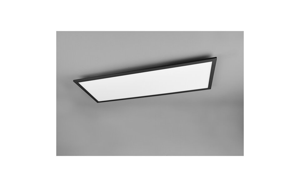 HLW LED LED Plafondlamp - Plafondverlichting - Trion Tirus - 34W - Aanpasbare Kleur - Afstandsbediening - Dimbaar - Rechthoek - Mat Zwart - Aluminium HLW LED LED Plafondlamp - Plafondverlichting - Trion Tirus - 34W - Aanpasbare Kleur - Afstandsbediening - Dimbaar - Rechthoek - Mat Zwart - Aluminium