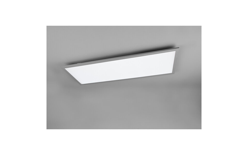 HLW LED LED Plafondlamp - Plafondverlichting - Trion Tirus - 34W - Aanpasbare Kleur - Afstandsbediening - Dimbaar - Rechthoek - Mat Titaan - Aluminium HLW LED LED Plafondlamp - Plafondverlichting - Trion Tirus - 34W - Aanpasbare Kleur - Afstandsbediening - Dimbaar - Rechthoek - Mat Titaan - Aluminium
