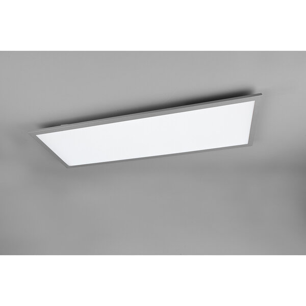 HLW LED LED Plafondlamp - Plafondverlichting - Trion Tirus - 34W - Aanpasbare Kleur - Afstandsbediening - Dimbaar - Rechthoek - Mat Titaan - Aluminium HLW LED LED Plafondlamp - Plafondverlichting - Trion Tirus - 34W - Aanpasbare Kleur - Afstandsbediening - Dimbaar - Rechthoek - Mat Titaan - Aluminium
