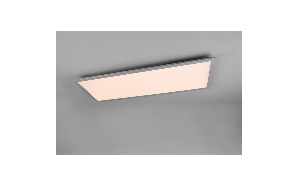 HLW LED LED Plafondlamp - Plafondverlichting - Trion Tirus - 34W - Aanpasbare Kleur - Afstandsbediening - Dimbaar - Rechthoek - Mat Titaan - Aluminium HLW LED LED Plafondlamp - Plafondverlichting - Trion Tirus - 34W - Aanpasbare Kleur - Afstandsbediening - Dimbaar - Rechthoek - Mat Titaan - Aluminium