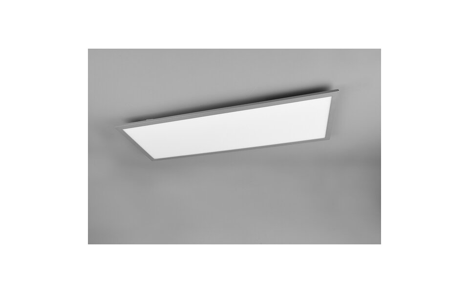 HLW LED LED Plafondlamp - Plafondverlichting - Trion Tirus - 34W - Aanpasbare Kleur - Afstandsbediening - Dimbaar - Rechthoek - Mat Titaan - Aluminium HLW LED LED Plafondlamp - Plafondverlichting - Trion Tirus - 34W - Aanpasbare Kleur - Afstandsbediening - Dimbaar - Rechthoek - Mat Titaan - Aluminium