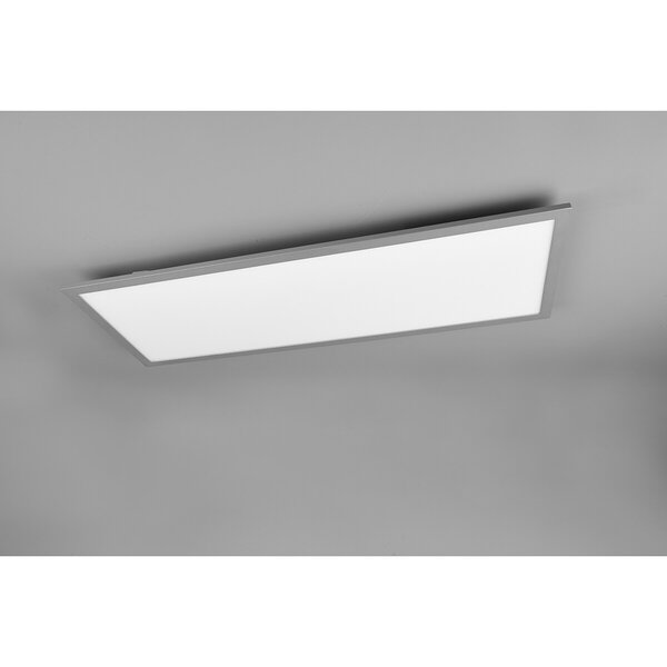 HLW LED LED Plafondlamp - Plafondverlichting - Trion Tirus - 34W - Aanpasbare Kleur - Afstandsbediening - Dimbaar - Rechthoek - Mat Titaan - Aluminium HLW LED LED Plafondlamp - Plafondverlichting - Trion Tirus - 34W - Aanpasbare Kleur - Afstandsbediening - Dimbaar - Rechthoek - Mat Titaan - Aluminium