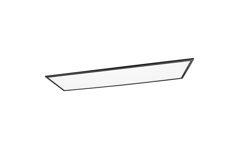 HLW LED LED Ceiling Light - Ceiling Lighting - Trion Tirus XL - 34W - Adjustable Color - Remote Control - Dimmable - Rectangle - Matte Black - Aluminum