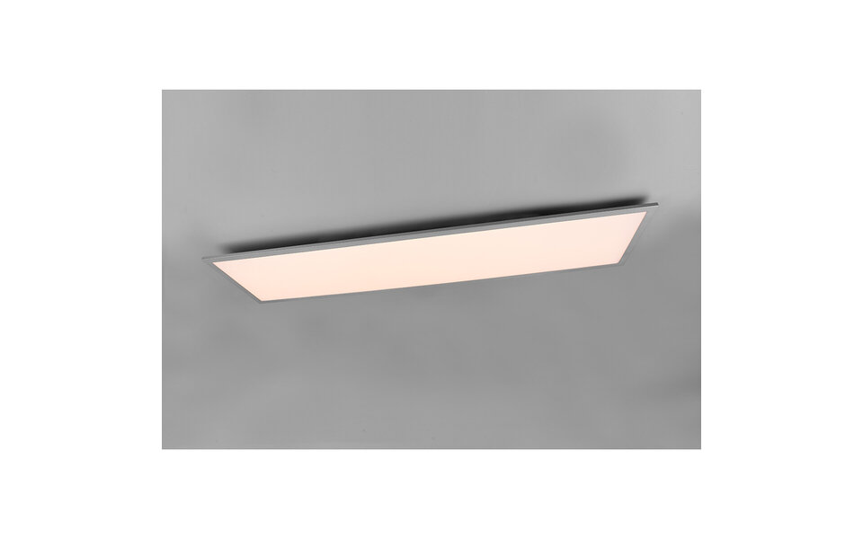 HLW LED LED Plafondlamp - Plafondverlichting - Trion Tirus XL - 34W - Aanpasbare Kleur - Afstandsbediening - Dimbaar - Rechthoek - Mat Titaan - Aluminium