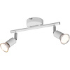 Trion Pamo LED ceiling spotlight 2-light GU10 matte white
