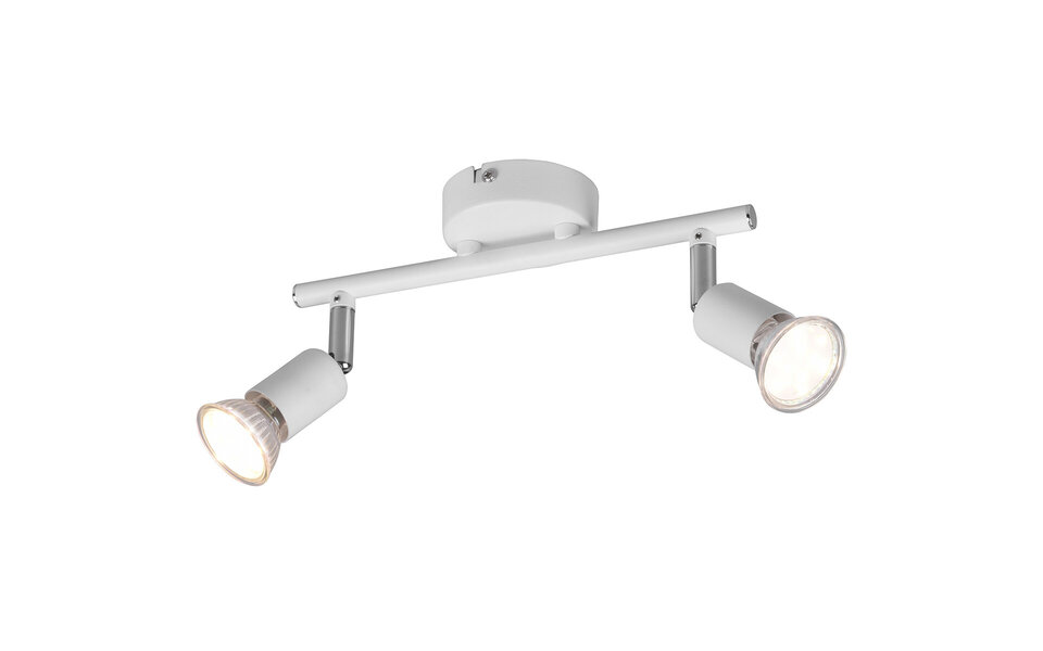 HLW LED LED Ceiling Spotlight - Trion Pamo - GU10 Fitting - 2-light - Round - Matte White - Aluminum HLW LED LED Ceiling Spotlight - Trion Pamo - GU10 Fitting - 2-light - Round - Matte White - Aluminum