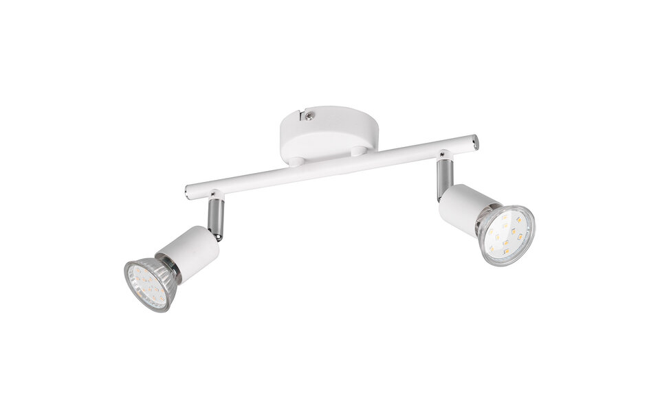 HLW LED LED Plafondspot - Trion Pamo - GU10 Fitting - 2-lichts - Rond - Mat Wit - Aluminium
