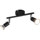 HLW LED LED Ceiling Spotlight - Trion Pamo - GU10 Fitting - 2-light - Round - Matte Black - Aluminum