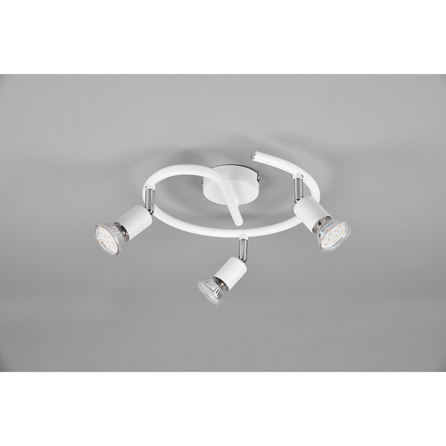 HLW LED LED Plafondspot - Trion Pamo - GU10 Fitting - 3-lichts - Rond - Mat Wit - Aluminium HLW LED LED Plafondspot - Trion Pamo - GU10 Fitting - 3-lichts - Rond - Mat Wit - Aluminium