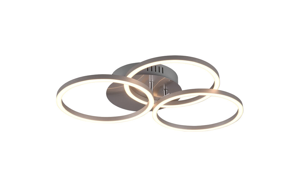 HLW LED LED Ceiling Lamp - Ceiling Lighting - Trion Corcol - 27W - Adjustable Color - Round - Matte Nickel - Aluminum