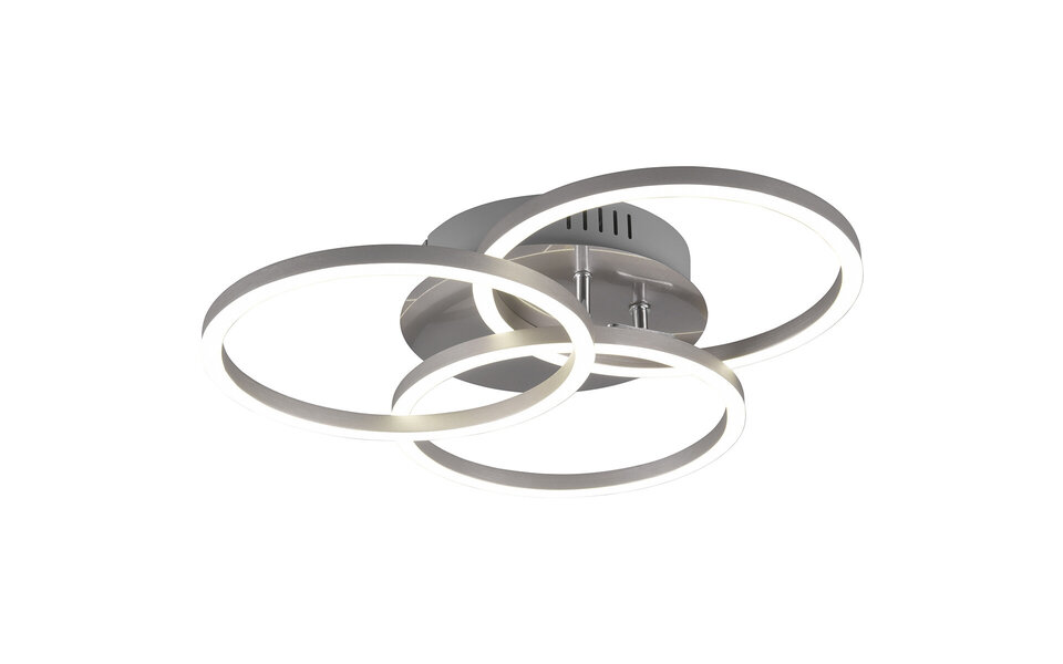 HLW LED LED Ceiling Lamp - Ceiling Lighting - Trion Corcol - 27W - Adjustable Color - Round - Matte Nickel - Aluminum