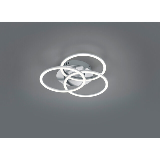 HLW LED LED Ceiling Lamp - Ceiling Lighting - Trion Corcol - 27W - Adjustable Color - Round - Matte Nickel - Aluminum