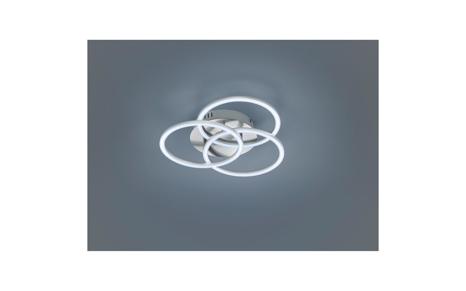 HLW LED LED Ceiling Lamp - Ceiling Lighting - Trion Corcol - 27W - Adjustable Color - Round - Matte Nickel - Aluminum