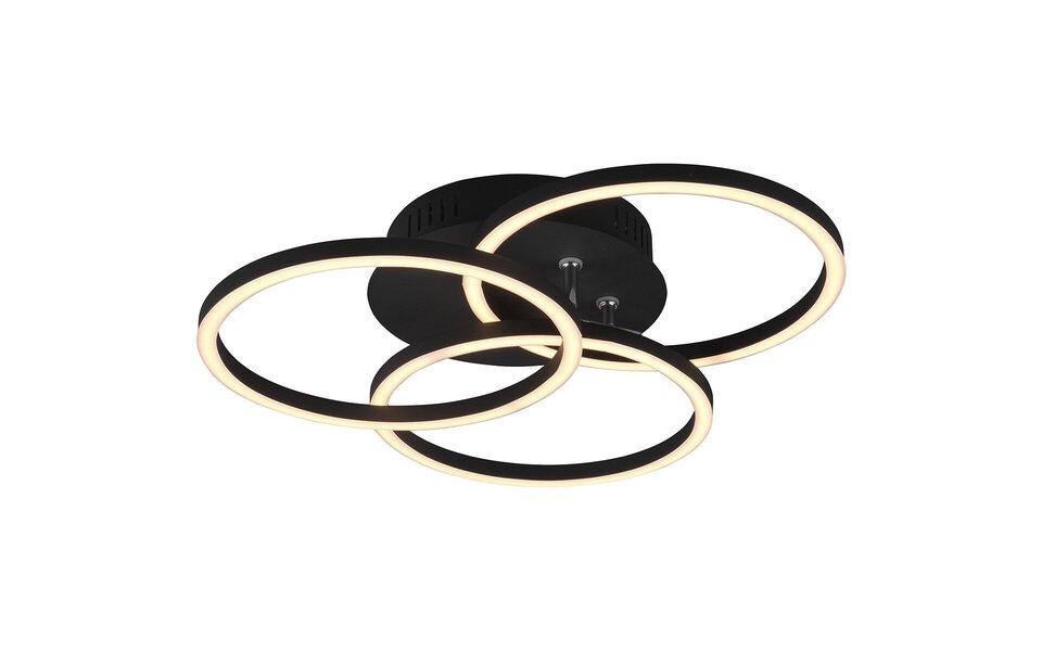 HLW LED LED Ceiling Lamp - Ceiling Lighting - Trion Corcol - 27W - Adjustable Color - Round - Matte Black - Aluminum
