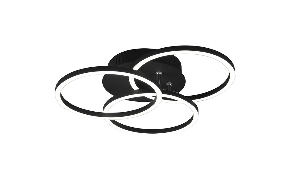 HLW LED LED Ceiling Lamp - Ceiling Lighting - Trion Corcol - 27W - Adjustable Color - Round - Matte Black - Aluminum