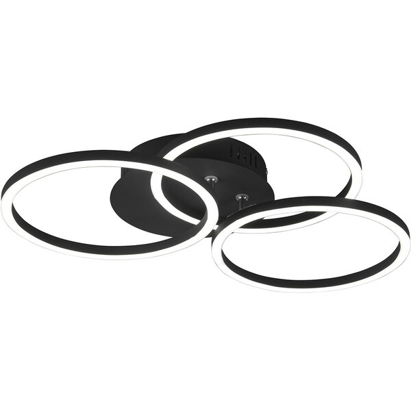 HLW LED LED Plafondlamp - Plafondverlichting - Trion Corcol - 27W - Aanpasbare Kleur - Rond - Mat Zwart - Aluminium HLW LED LED Plafondlamp - Plafondverlichting - Trion Corcol - 27W - Aanpasbare Kleur - Rond - Mat Zwart - Aluminium