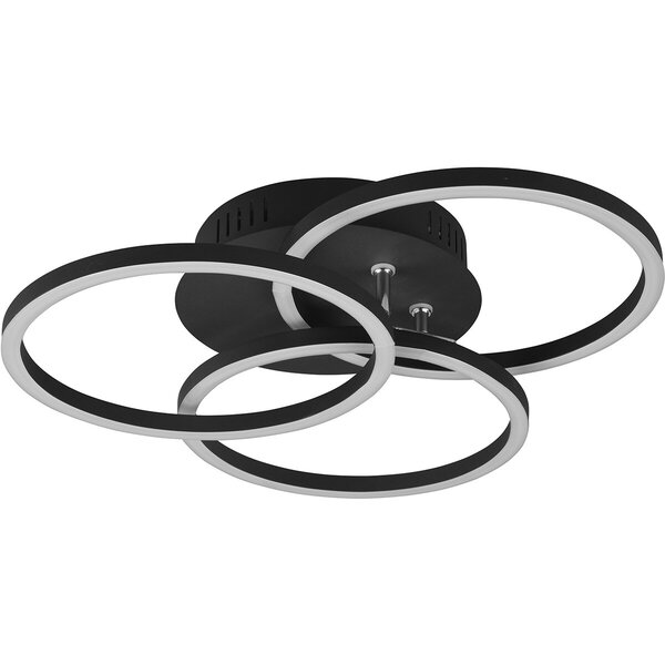 HLW LED LED Plafondlamp - Plafondverlichting - Trion Corcol - 27W - Aanpasbare Kleur - Rond - Mat Zwart - Aluminium HLW LED LED Plafondlamp - Plafondverlichting - Trion Corcol - 27W - Aanpasbare Kleur - Rond - Mat Zwart - Aluminium