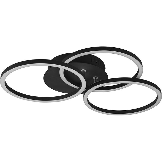 HLW LED LED Ceiling Lamp - Ceiling Lighting - Trion Corcol - 27W - Adjustable Color - Round - Matte Black - Aluminum