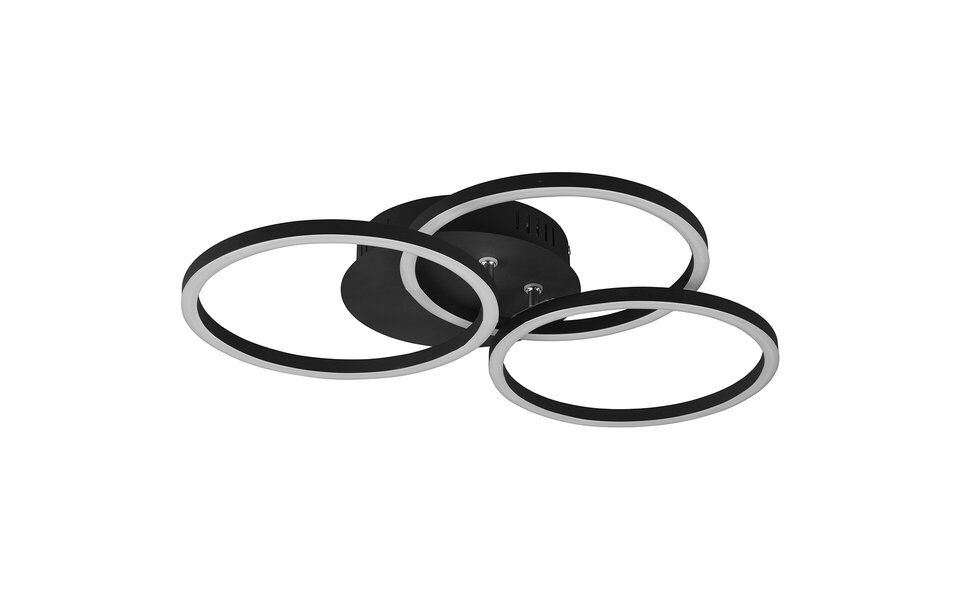 HLW LED LED Ceiling Lamp - Ceiling Lighting - Trion Corcol - 27W - Adjustable Color - Round - Matte Black - Aluminum