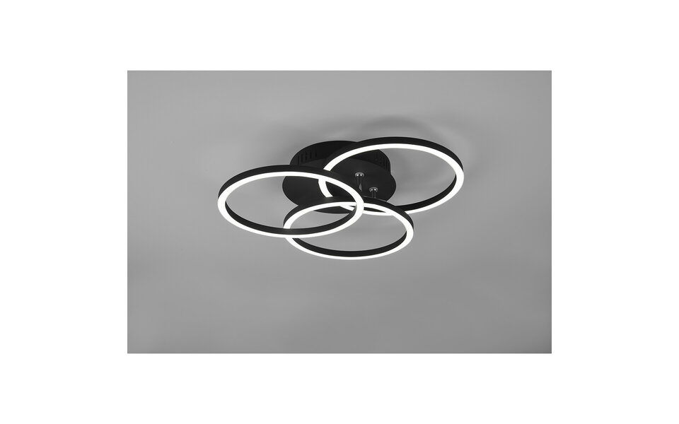 HLW LED LED Ceiling Lamp - Ceiling Lighting - Trion Corcol - 27W - Adjustable Color - Round - Matte Black - Aluminum