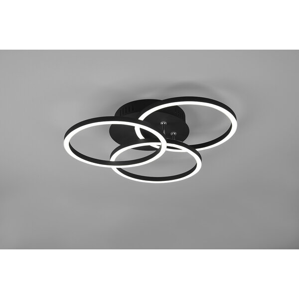 HLW LED LED Plafondlamp - Plafondverlichting - Trion Corcol - 27W - Aanpasbare Kleur - Rond - Mat Zwart - Aluminium HLW LED LED Plafondlamp - Plafondverlichting - Trion Corcol - 27W - Aanpasbare Kleur - Rond - Mat Zwart - Aluminium