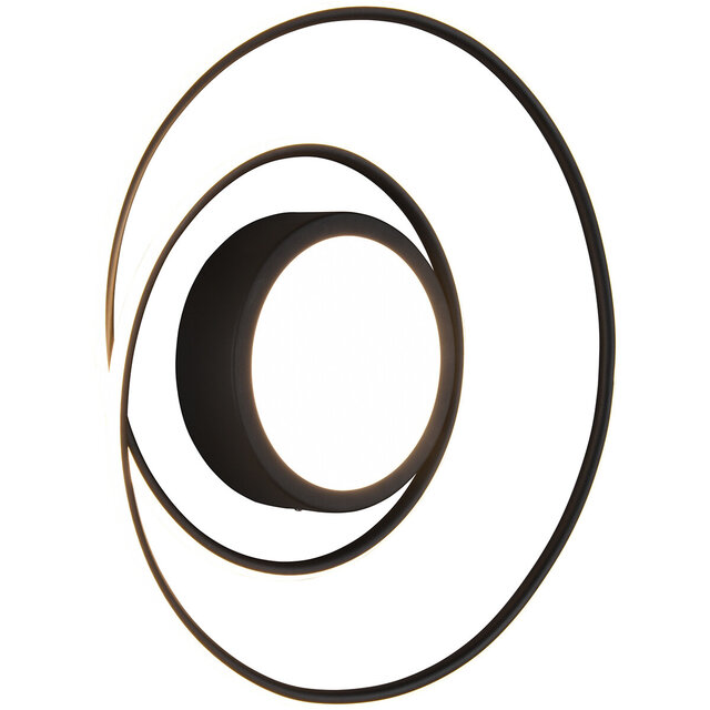 mat zwarte ronde LED plafondlamp 56W dimbaar met 6800 lumen en instelbare kleurtemperatuur