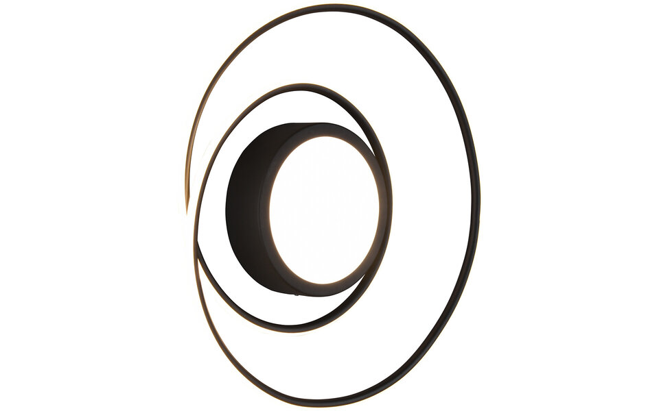 HLW LED LED Plafondlamp - Plafondverlichting - Trion Yivon - 56W - Aanpasbare Kleur - Afstandsbediening - Dimbaar - Rond - Mat Zwart - Aluminium