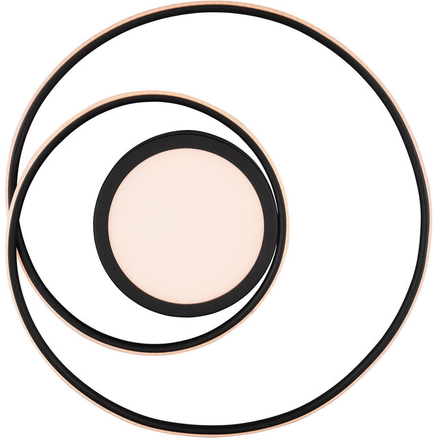 HLW LED LED Ceiling Light - Ceiling Lighting - Trion Yivon - 56W - Adjustable Color - Remote Control - Dimmable - Round - Matte Black - Aluminum