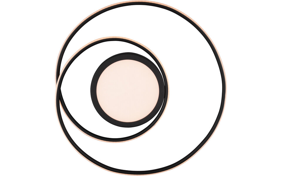 HLW LED LED Ceiling Light - Ceiling Lighting - Trion Yivon - 56W - Adjustable Color - Remote Control - Dimmable - Round - Matte Black - Aluminum