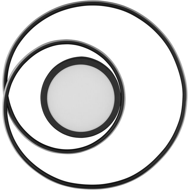 HLW LED LED Ceiling Light - Ceiling Lighting - Trion Yivon - 56W - Adjustable Color - Remote Control - Dimmable - Round - Matte Black - Aluminum