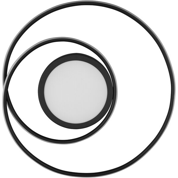 HLW LED LED Plafondlamp - Plafondverlichting - Trion Yivon - 56W - Aanpasbare Kleur - Afstandsbediening - Dimbaar - Rond - Mat Zwart - Aluminium HLW LED LED Plafondlamp - Plafondverlichting - Trion Yivon - 56W - Aanpasbare Kleur - Afstandsbediening - Dimbaar - Rond - Mat Zwart - Aluminium