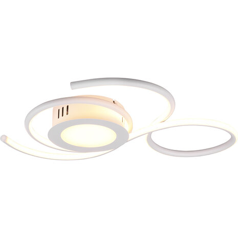 LED Plafondlamp - Plafondverlichting - Trion Jivino - 36W - Aanpasbare Kleur - Dimbaar - Rond - Mat Wit - Aluminium LED Plafondlamp - Plafondverlichting - Trion Jivino - 36W - Aanpasbare Kleur - Dimbaar - Rond - Mat Wit - Aluminium