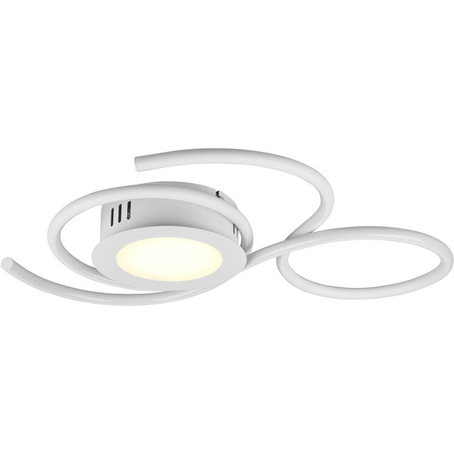 HLW LED LED Plafondlamp - Plafondverlichting - Trion Jivino - 36W - Aanpasbare Kleur - Dimbaar - Rond - Mat Wit - Aluminium