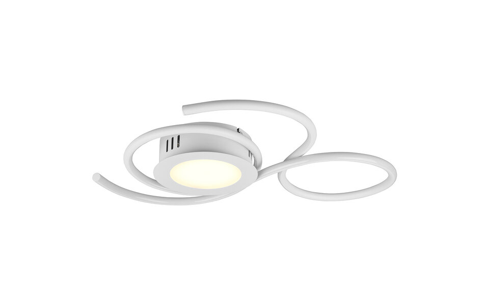HLW LED LED Plafondlamp - Plafondverlichting - Trion Jivino - 36W - Aanpasbare Kleur - Dimbaar - Rond - Mat Wit - Aluminium