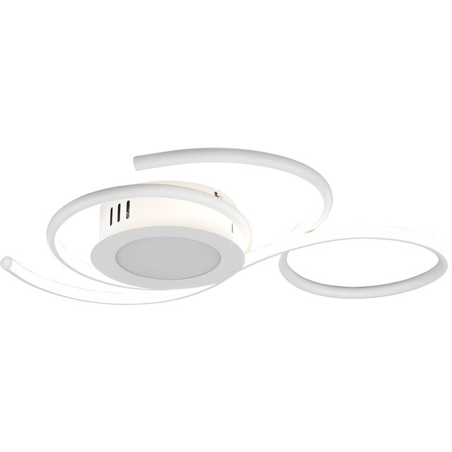 HLW LED LED Plafondlamp - Plafondverlichting - Trion Jivino - 36W - Aanpasbare Kleur - Dimbaar - Rond - Mat Wit - Aluminium