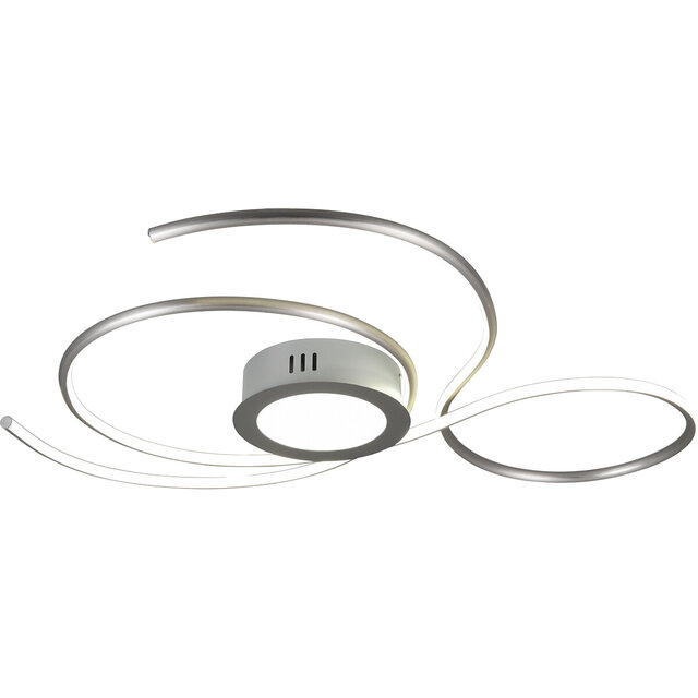 HLW LED LED Ceiling Light - Ceiling Lighting - Trion Jivino - 48W - Adjustable Color - Dimmable - Round - Matte Nickel - Aluminum