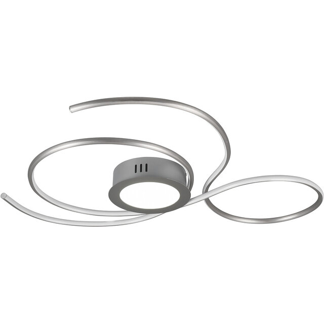 HLW LED LED Ceiling Light - Ceiling Lighting - Trion Jivino - 48W - Adjustable Color - Dimmable - Round - Matte Nickel - Aluminum