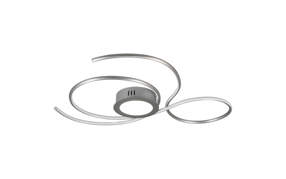 HLW LED LED Ceiling Light - Ceiling Lighting - Trion Jivino - 48W - Adjustable Color - Dimmable - Round - Matte Nickel - Aluminum