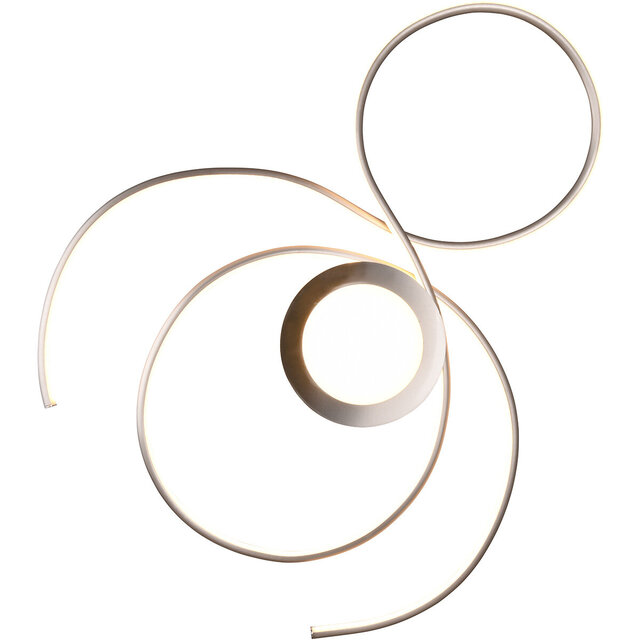 HLW LED LED Plafondlamp - Plafondverlichting - Trion Jivino - 48W - Aanpasbare Kleur - Dimbaar - Rond - Mat Nikkel - Aluminium