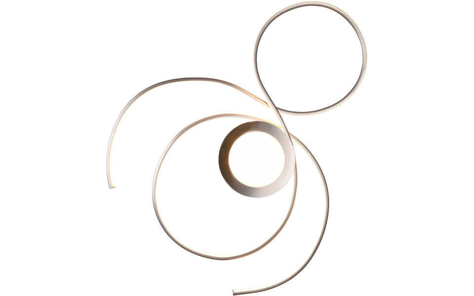 HLW LED LED Plafondlamp - Plafondverlichting - Trion Jivino - 48W - Aanpasbare Kleur - Dimbaar - Rond - Mat Nikkel - Aluminium