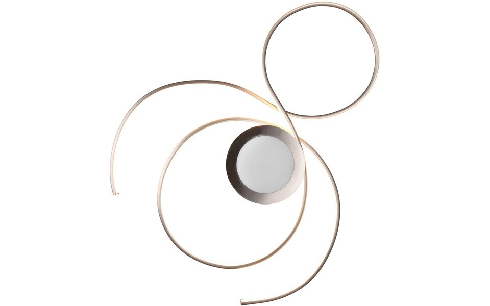 HLW LED LED Plafondlamp - Plafondverlichting - Trion Jivino - 48W - Aanpasbare Kleur - Dimbaar - Rond - Mat Nikkel - Aluminium