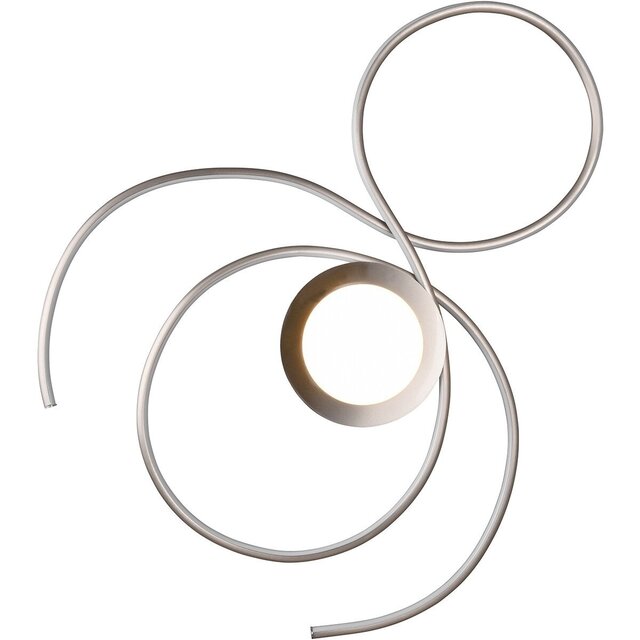 HLW LED LED Plafondlamp - Plafondverlichting - Trion Jivino - 48W - Aanpasbare Kleur - Dimbaar - Rond - Mat Nikkel - Aluminium