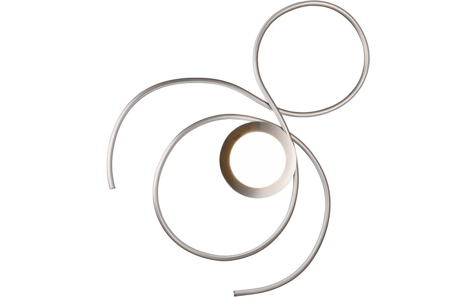 HLW LED LED Plafondlamp - Plafondverlichting - Trion Jivino - 48W - Aanpasbare Kleur - Dimbaar - Rond - Mat Nikkel - Aluminium