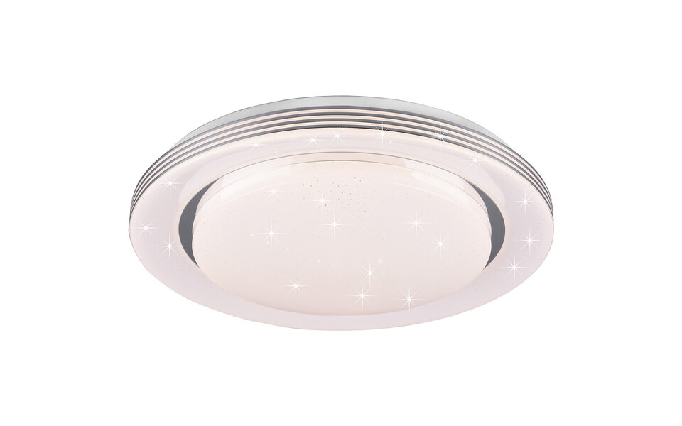 HLW LED LED Ceiling Light - Ceiling Lighting - Trion Atras - 22.5W - Adjustable Color - Remote Control - Dimmable - Star Light - Round - Matte White - Plastic